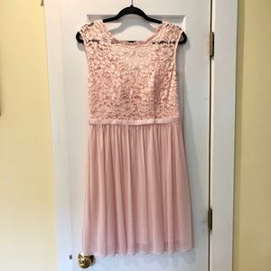 David’s Bridal bridesmaid dress F17019 Petal